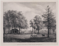 KG 08551
<br/>
Gezigt naar de R.C. kerk in de Vogelzang
<br/>
<em>Buffa & Zonen, Kunsthandel Frans (wekzaam 1808-1951)</em>